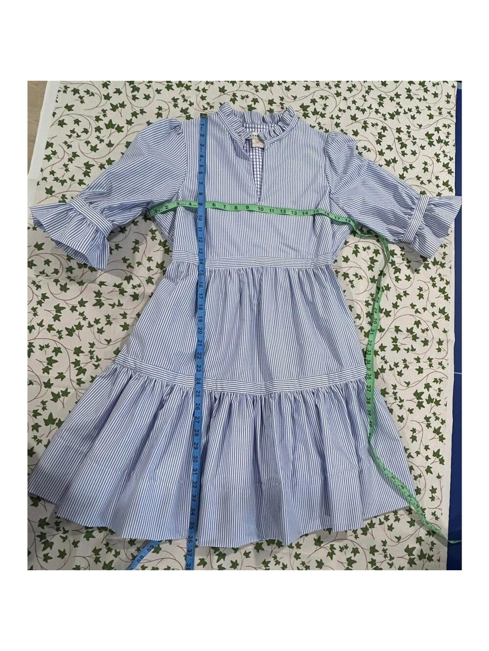 Gretchen Scott Teardrop Dress Tiered Mini Ruffle Sz Xs